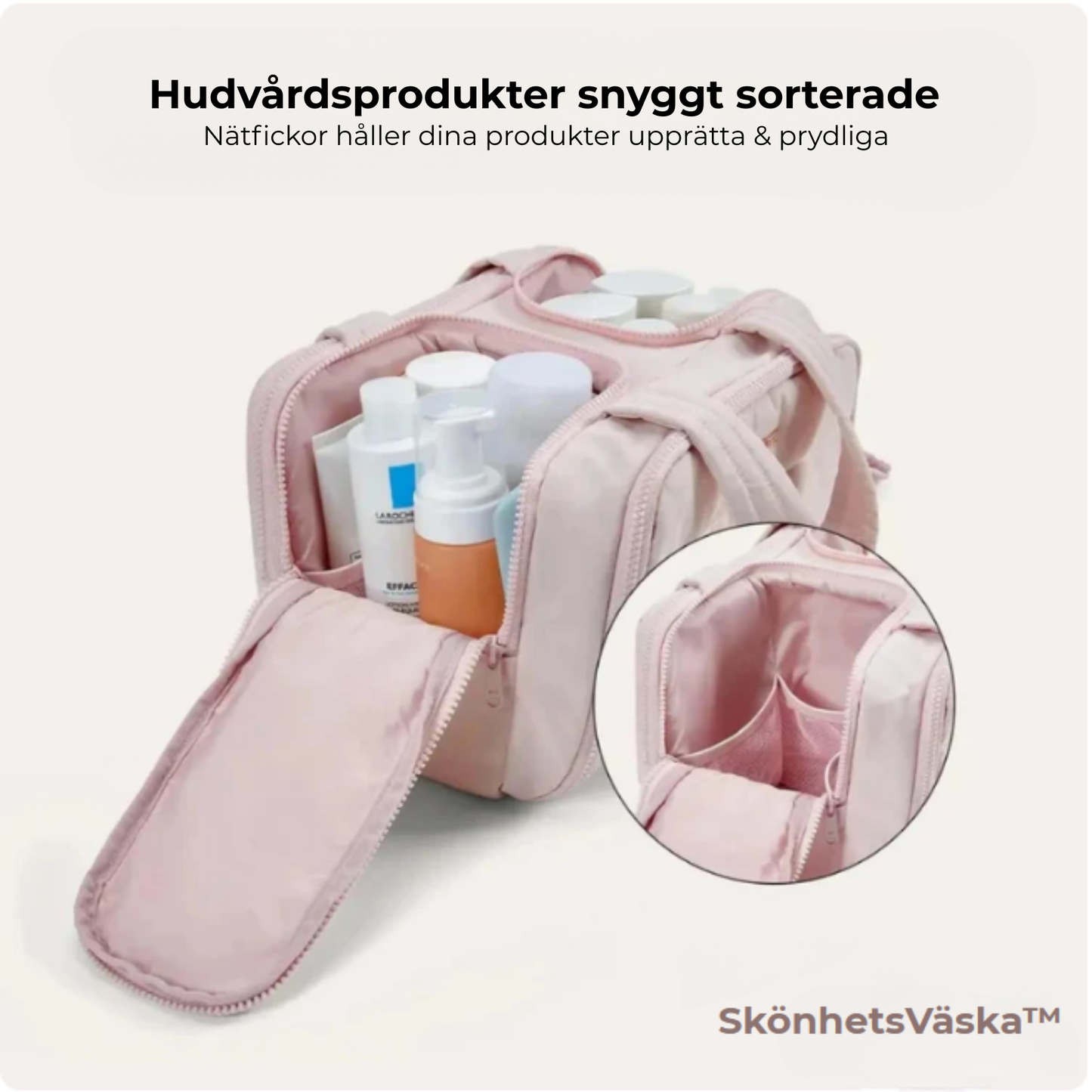 SkönhetsVäska™ - Skönhet och ordning i samma väska.