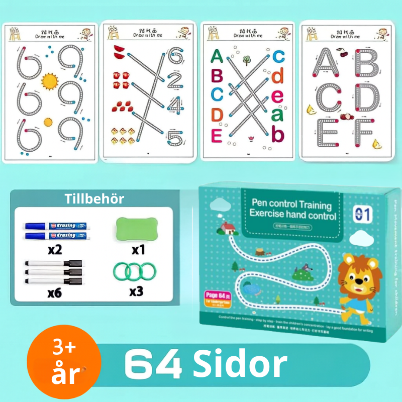 SkrivSmart™ – Återanvändningsbar skrivbok för nyfikna barn