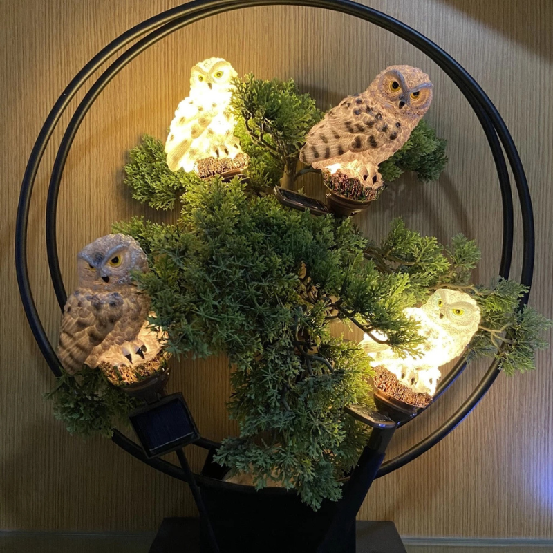 SolUggla™ – Soldriven utomhuslampa med dekorativ uggla